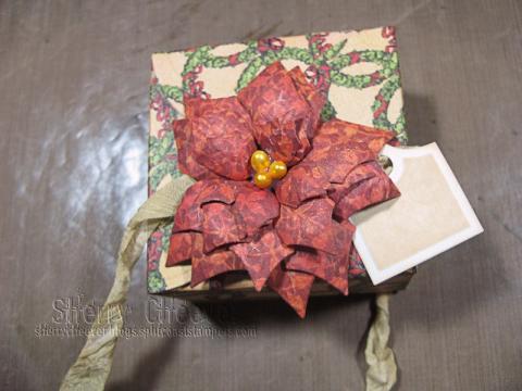 GIFT BOX FLOWER WITH RIBBON