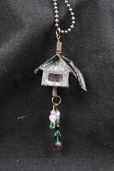 Birdhouse Necklace